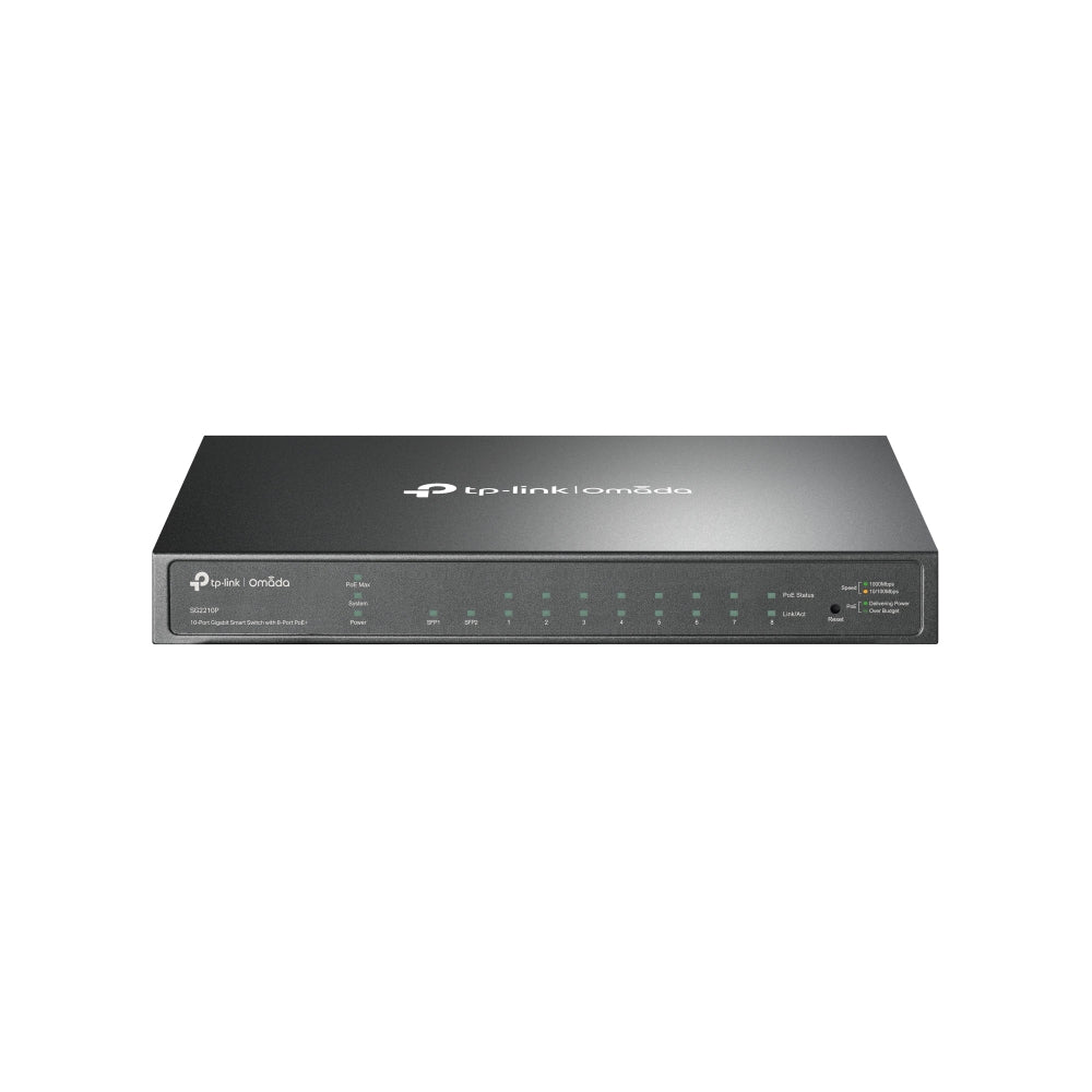 Switch Omada by TP-Link 8-Port Gigabit Smart PoE Switch with 2 SFP Slots 8× Gigabit PoE Ports 2× Gigabit SFP Slots