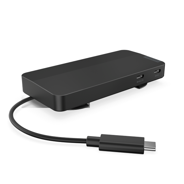 Base de Viaje Lenovo USB-C con Pantalla Dual (Hub Lenovo 7 en 1) Sin Adaptador AC