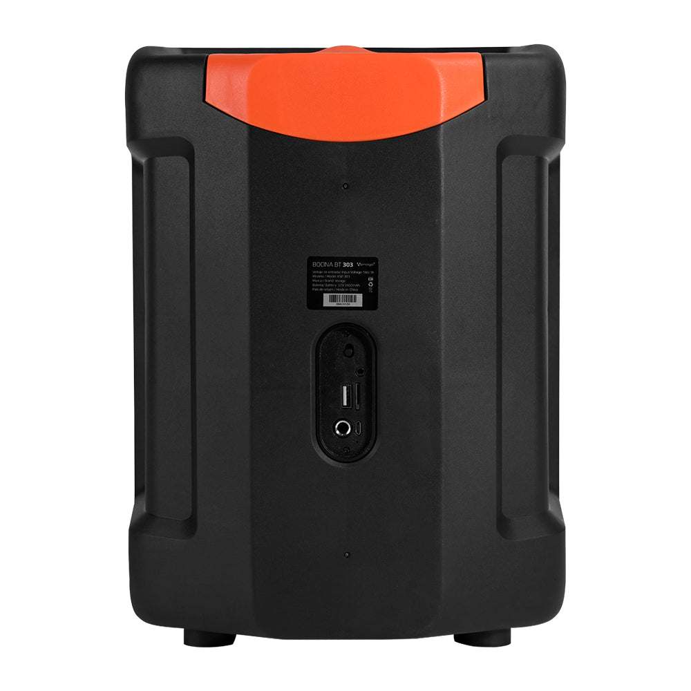 BAFLE VORAGO KSP-303 NEGRO 4" 10WATTS RMS / RECARGABLE / TWS BT 4HRS CARGA USB TIPO C