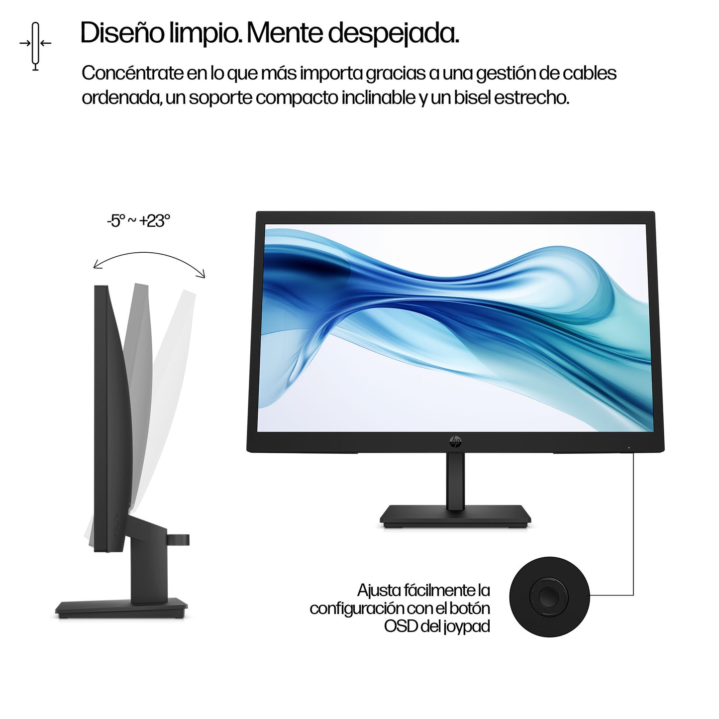 Monitor HP 322pv Serie 3 Pro FHD Tamaño 21.45 resolucion (1920x1080)
