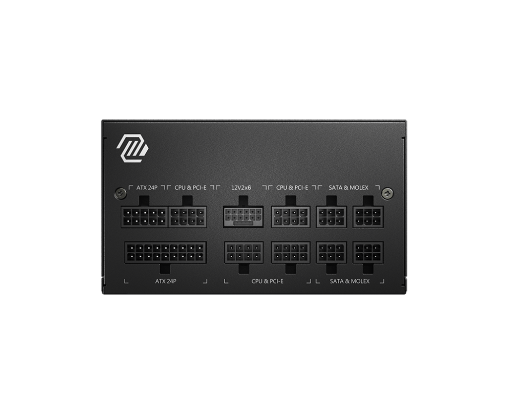 Fuente de Poder MSI MAG A850GL PCIE5 850W ATX 12V 80 Plus Gold Full Modular PCIe 5.0 24 pin Fan 120mm Negro