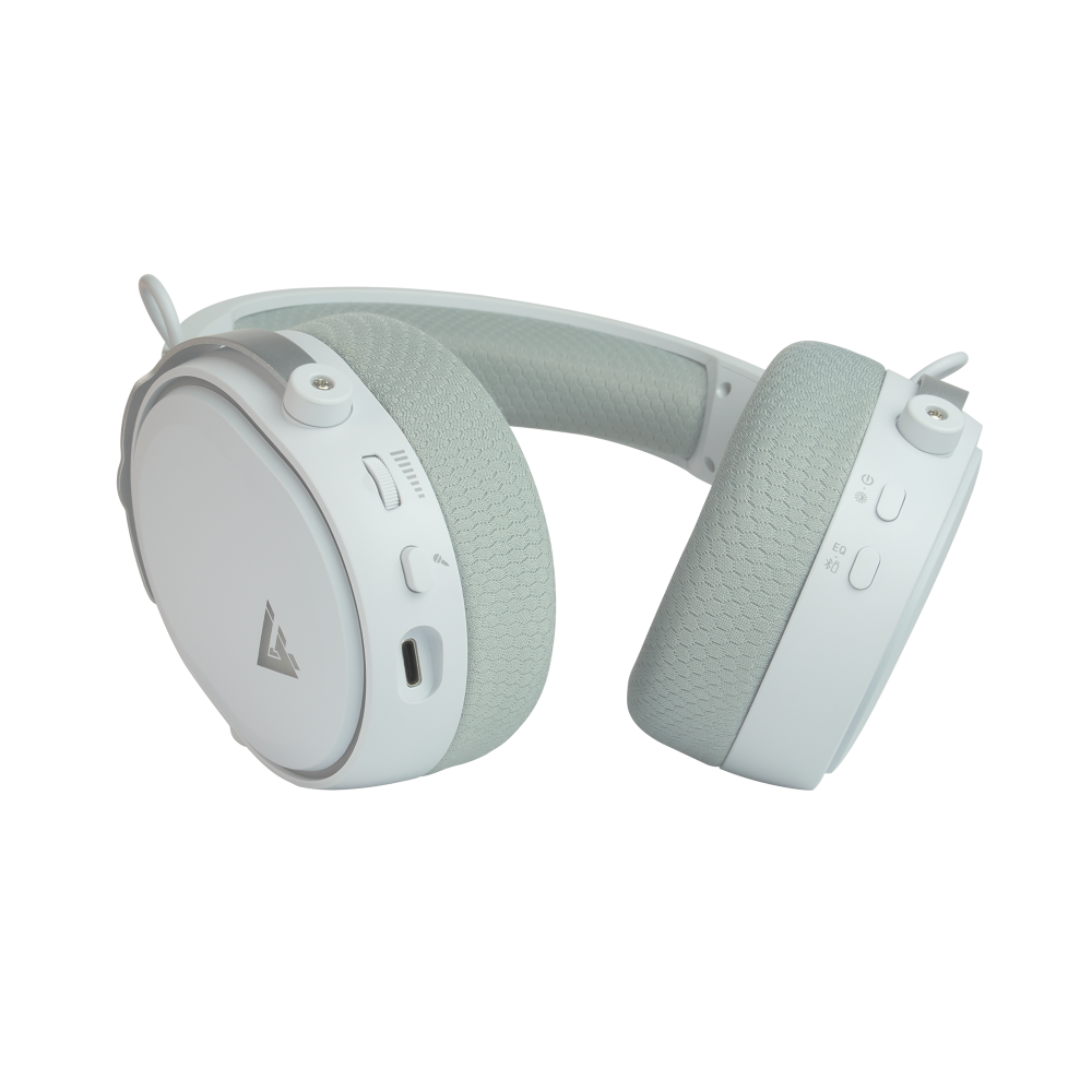 Diadema Game Factor HSB600 Gaming Inalámbrica RGB Triple Conectividad Micrófono Removible Surround 7.1 Color Blanco