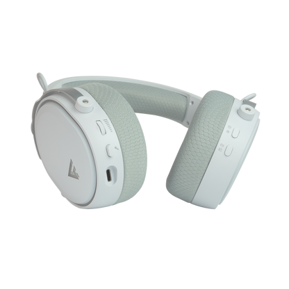Diadema Game Factor HSB600 Gaming Inalámbrica RGB Triple Conectividad Micrófono Removible Surround 7.1 Color Blanco