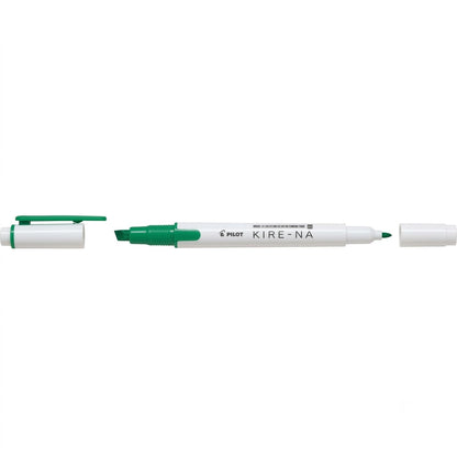 Resaltador Pilot KIRE-NA doble punta Cincel/Fino color Verde C/10