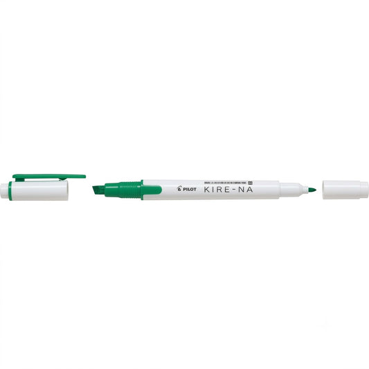 Resaltador Pilot KIRE-NA doble punta Cincel/Fino color Verde C/10