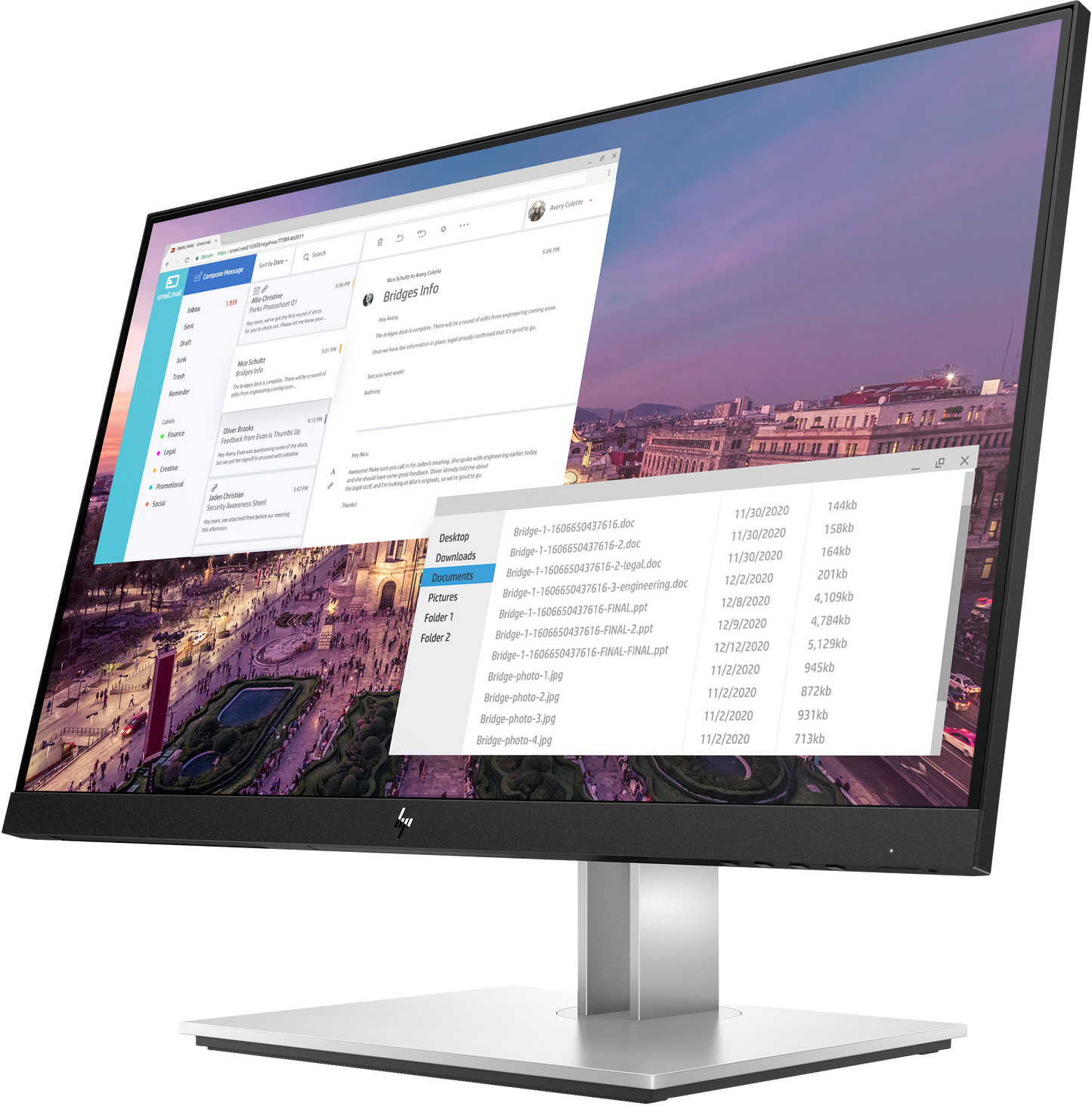 Monitor HP LED EliteDisplay E23 G4 23" FHD Resolución 1920x1080 Panel IPS