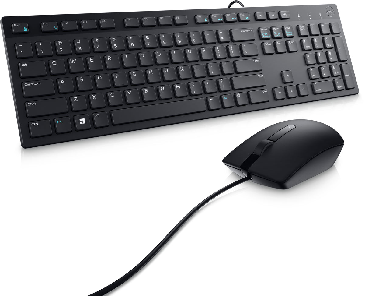 Kit Teclado y Mouse Dell KM300C Alámbrico USB Español Color Negro