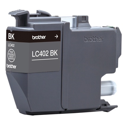 Tinta Brother LC402BK Alto Rendimiento Hasta 550 Páginas Color Negro