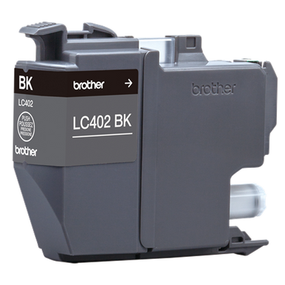 Tinta Brother LC402BK Alto Rendimiento Hasta 550 Páginas Color Negro