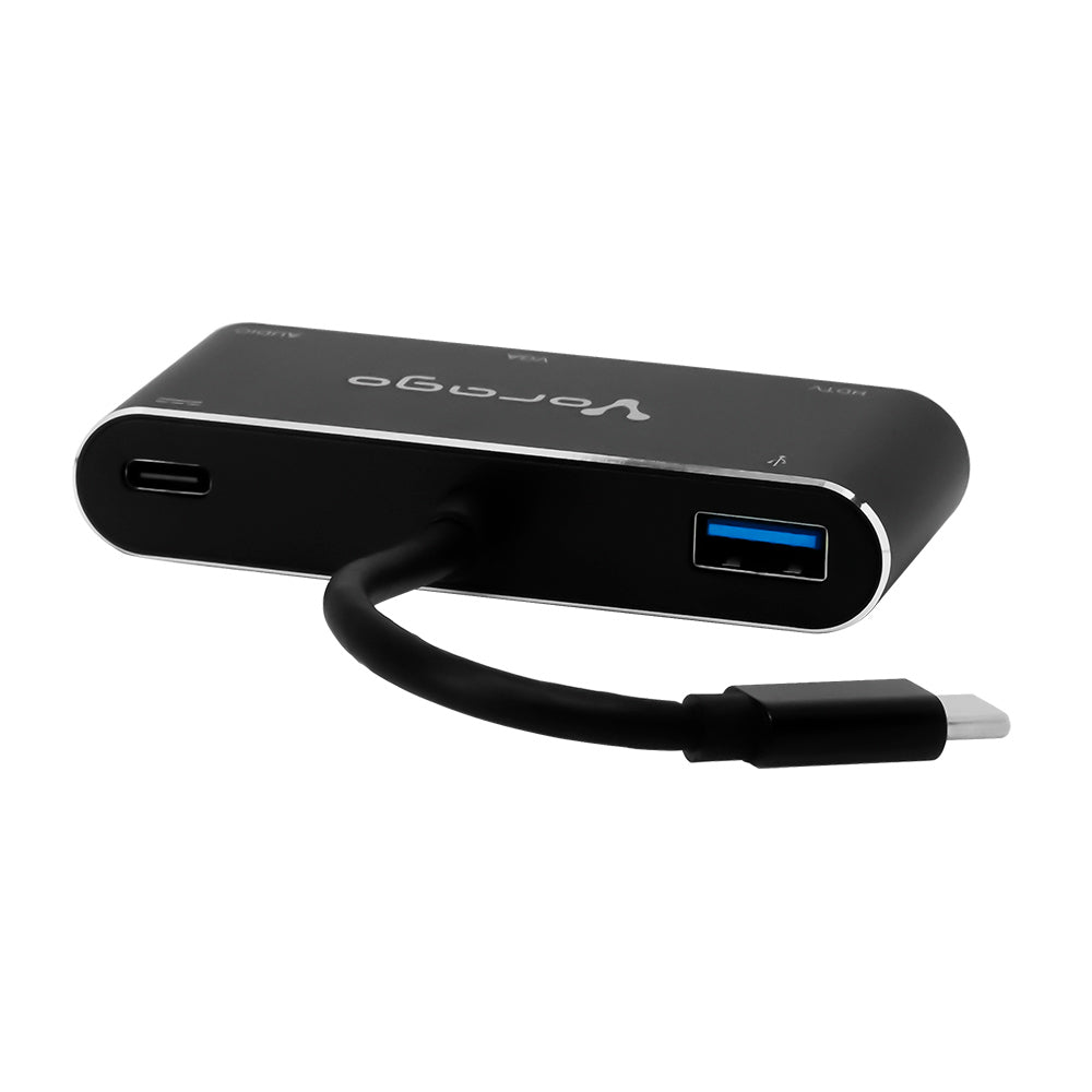 Adaptador Vorago ADP-350 5 en 1 USB Tipo C a HDMI/VGA/USB