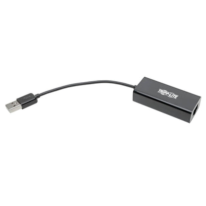 Adaptador Tripp Lite USB 2.0 Ethernet NIC 10/100 Mbps RJ45 Color Negro