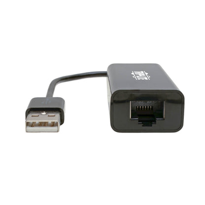 Adaptador Tripp Lite USB 2.0 Ethernet NIC 10/100 Mbps RJ45 Color Negro