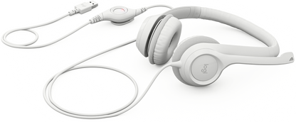 Audífonos Logitech USB H390 para Computadora con Audio Dígital Mejorado Control en Cable Color Blanco Crudo