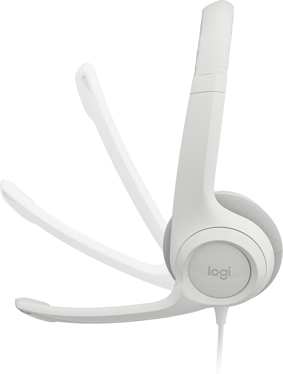 Audífonos Logitech USB H390 para Computadora con Audio Dígital Mejorado Control en Cable Color Blanco Crudo