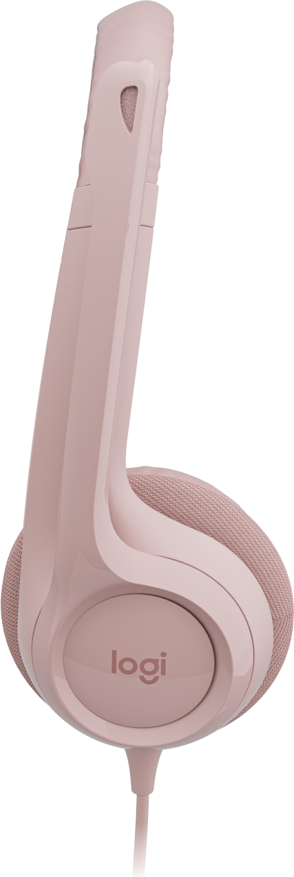 Audífonos Logitech USB H390 para Computadora con Audio Dígital Mejorado Control en Cable Color Rosa