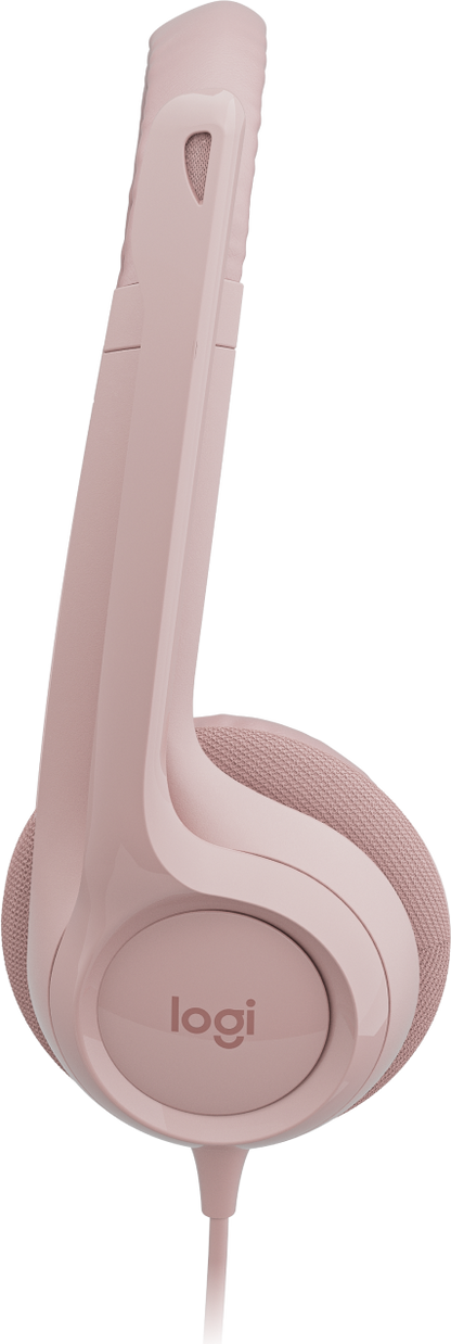 Audífonos Logitech USB H390 para Computadora con Audio Dígital Mejorado Control en Cable Color Rosa