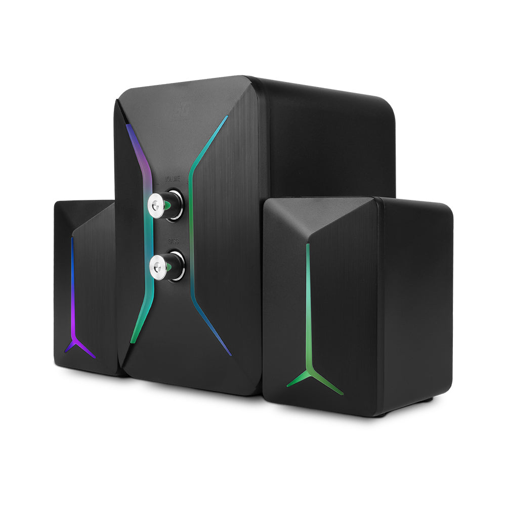Bocinas Vorago SPK-250 para Computadora USB/3.5mm RGB