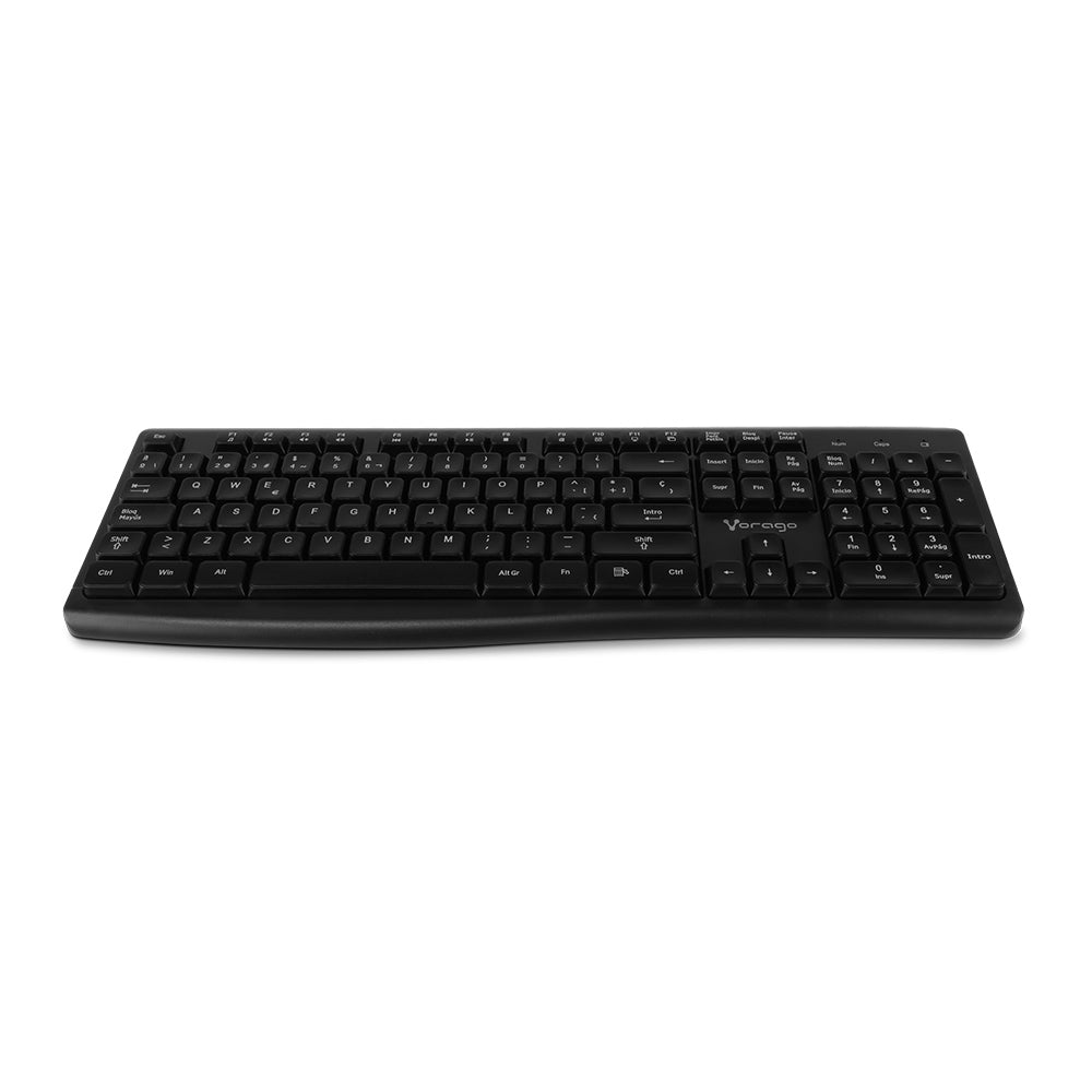 Teclado Vorago KM-200 V2 Inalámbrico Multimedia Color Negro