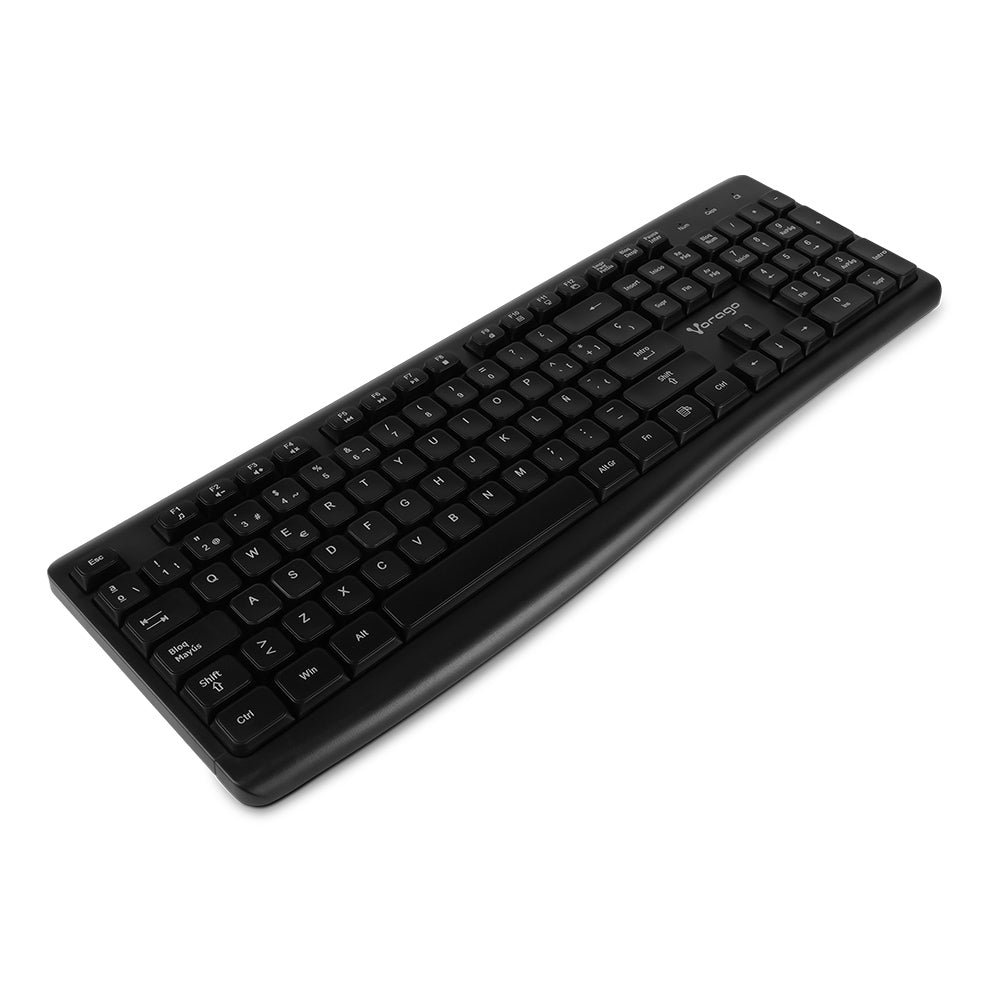 Teclado Vorago KM-200 V2 Inalámbrico Multimedia Color Negro