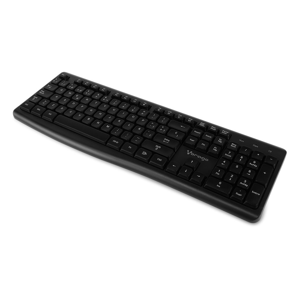 Teclado Vorago KM-200 V2 Inalámbrico Multimedia Color Negro