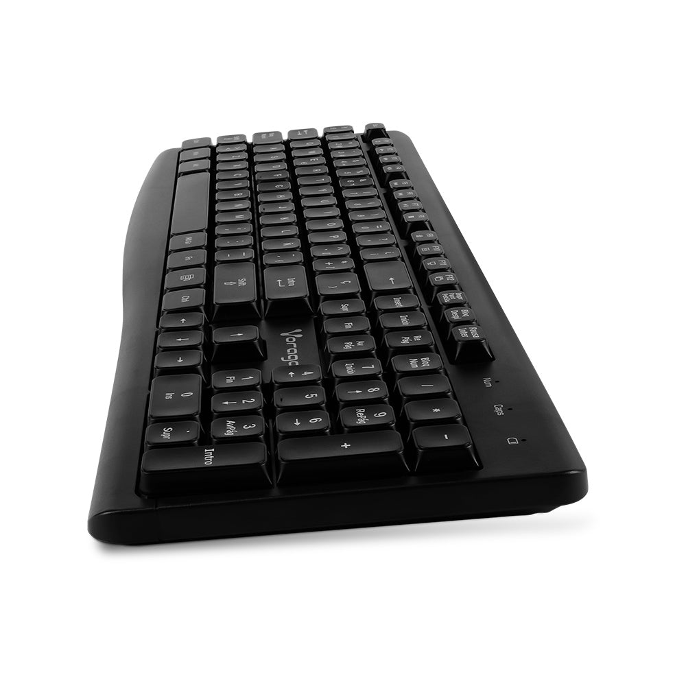 Teclado Vorago KM-200 V2 Inalámbrico Multimedia Color Negro