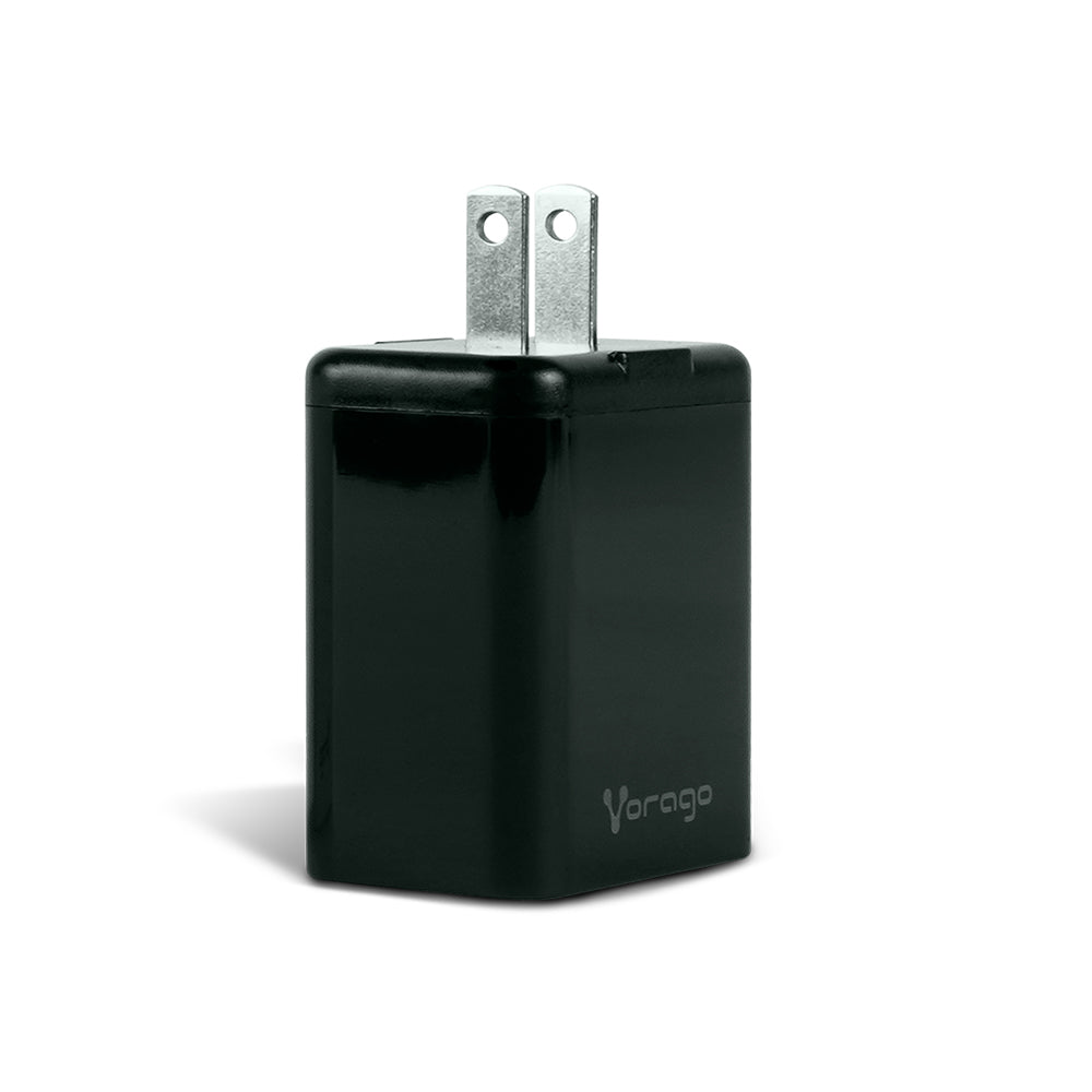Cargador Vorago Quick Charge AU-350 para Pared 3.0A PD 20W USB A-C Color Negro