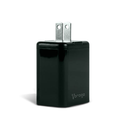 Cargador Vorago Quick Charge AU-350 para Pared 3.0A PD 20W USB A-C Color Negro