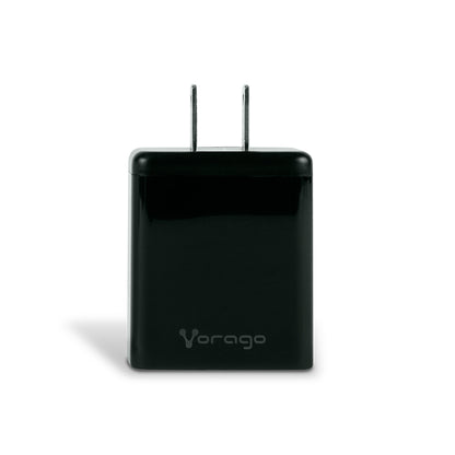 Cargador Vorago Quick Charge AU-350 para Pared 3.0A PD 20W USB A-C Color Negro