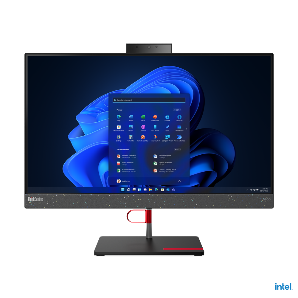 All in One Lenovo ThinkCentre neo 50a 23.8" Intel Core i5 12500H Disco duro 512GB SSD Ram16GB Windows 10 Pro Color Negro