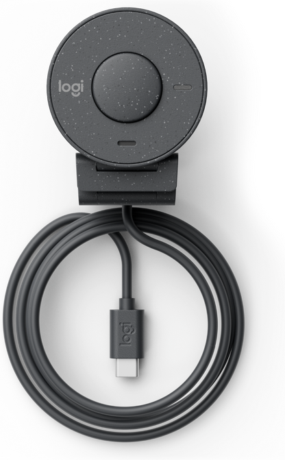 Cámara Web Logitech Brio 300 1080p USB-C con Corrección Iluminación Automática Micrófono Color Grafito