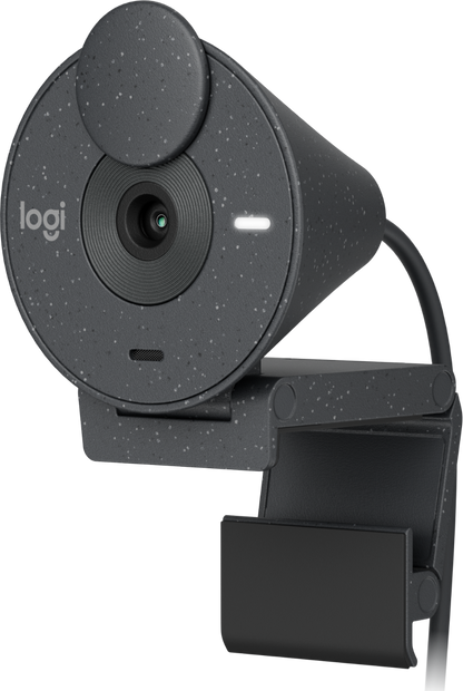 Cámara Web Logitech Brio 300 1080p USB-C con Corrección Iluminación Automática Micrófono Color Grafito