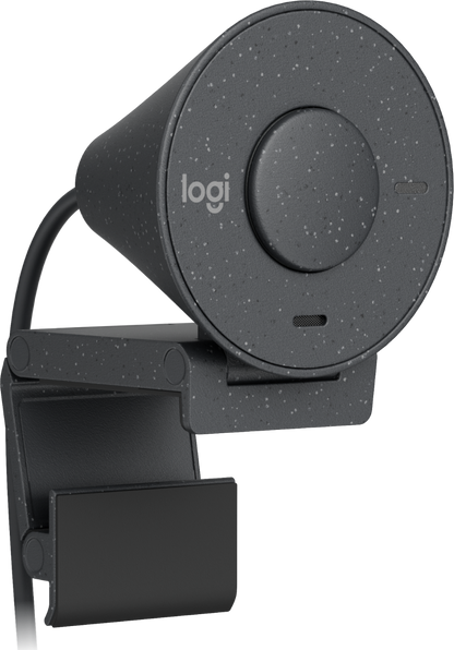 Cámara Web Logitech Brio 300 1080p USB-C con Corrección Iluminación Automática Micrófono Color Grafito