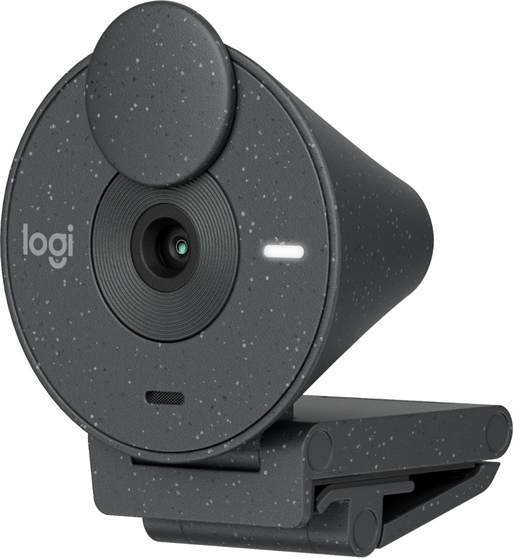 Cámara Web Logitech Brio 300 1080p USB-C con Corrección Iluminación Automática Micrófono Color Grafito