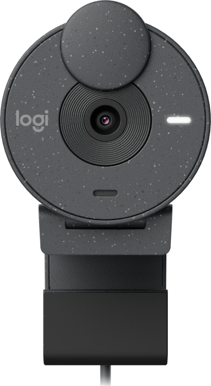 Cámara Web Logitech Brio 300 1080p USB-C con Corrección Iluminación Automática Micrófono Color Grafito