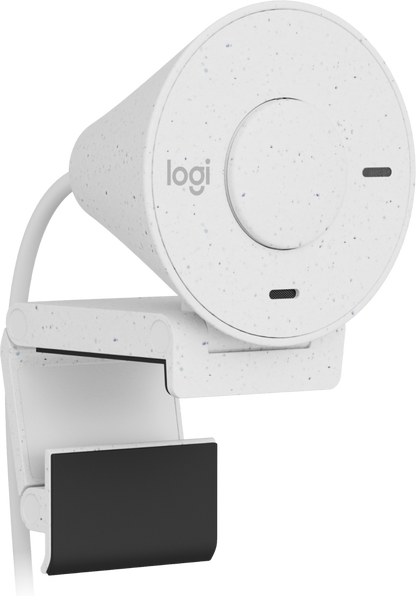 Cámara Web Logitech Brio 300 1080p USB-C con Corrección Iluminación Automática Micrófono Color Blanco Crudo