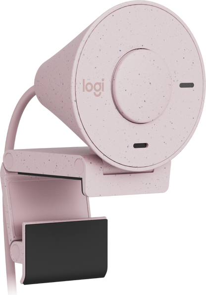 Cámara Web Logitech Brio 300 1080p USB-C con Corrección Iluminación Automática Micrófono Color Rosa