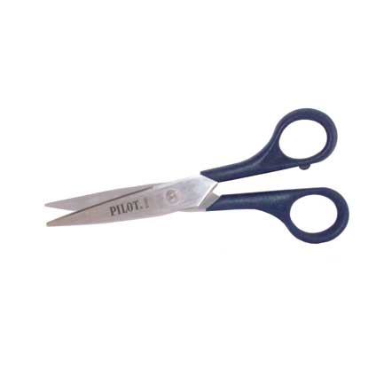 Tijera pilot escolar costura papel inoxidable 6" pza