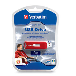 Memoria USB Verbatim Store "n" Go Flash 8 GB Color Rojo