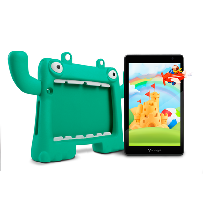Tablet Vorago PAD-8-KIDS 8"Quadcore 64GB Ram 4GB 2MP/5MP Android 13 Funda Verde