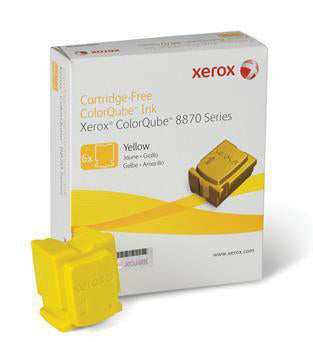 Tinta xerox solida amarillo 6 barras 17.300 pag.