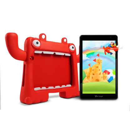Tablet Vorago PAD-8-KIDS 8" Quadcore 64GB Ram 4GB 2MP/5MP Android 13 Funda Roja
