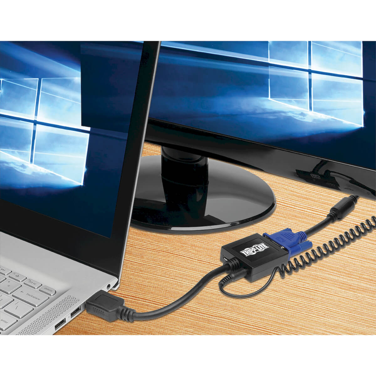 Adaptador Tripp Lite Convertidor HDMI a VGA Audio para PC Ultrabook/Laptop/Escritorio 15.24 cm Color Negro
