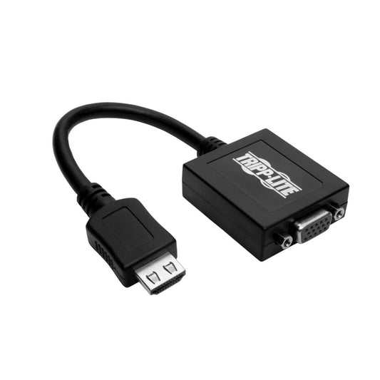 Adaptador Tripp Lite Convertidor HDMI a VGA Audio para PC Ultrabook/Laptop/Escritorio 15.24 cm Color Negro