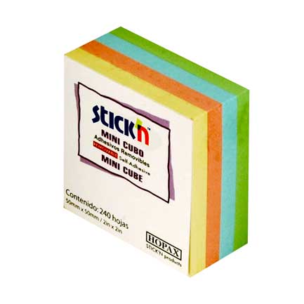 Mini cubo mae pastel 4 colores 240 hjs 2x2"