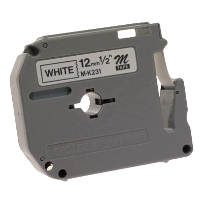 Cinta Brother M231 Negro/Blanco 12mm Pt85 100/110