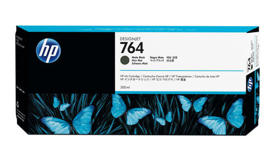 Tinta hp lf 764 designjet negro mate 300ml
