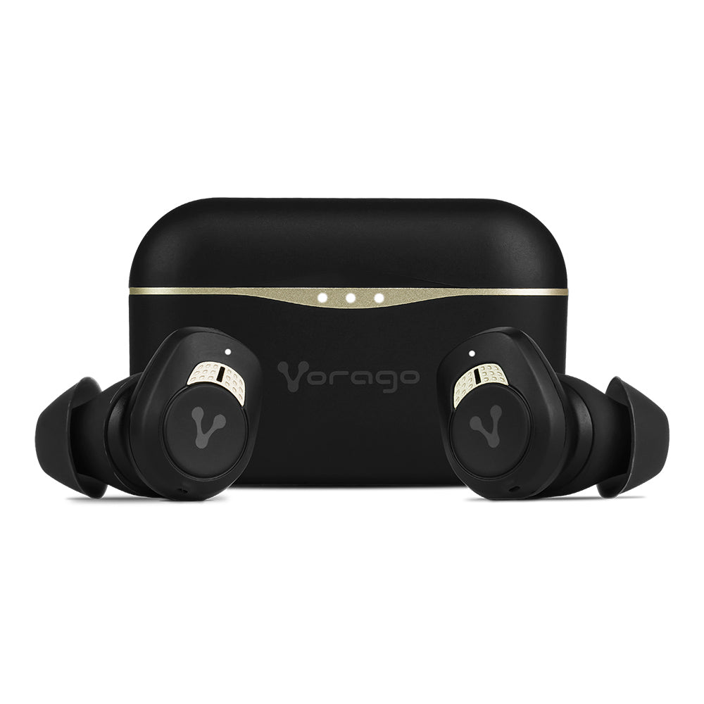 Audífonos Vorago ESB-600-ANC Bluetooth TWS IPX5 Touch Cancelación de Activa de Ruido Estuche de Carga Color Negro