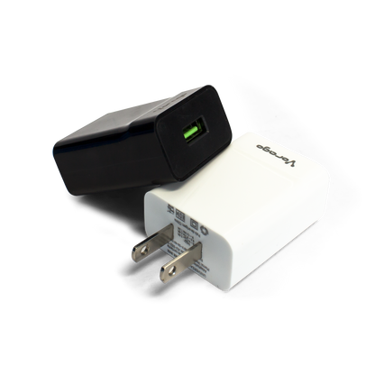 Cargador Vorago AU-302 Pared Carga Rápida 2.4A USB Color Blanco