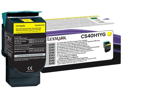 Toner lexmark return c540/c543/c544 amarillo alto r