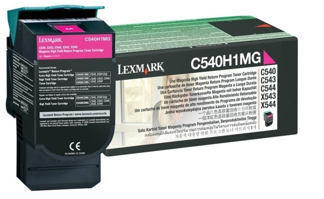 Toner lexmark return c540/c543/c544 magenta alto re